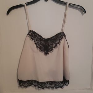 Black and cream lace cami